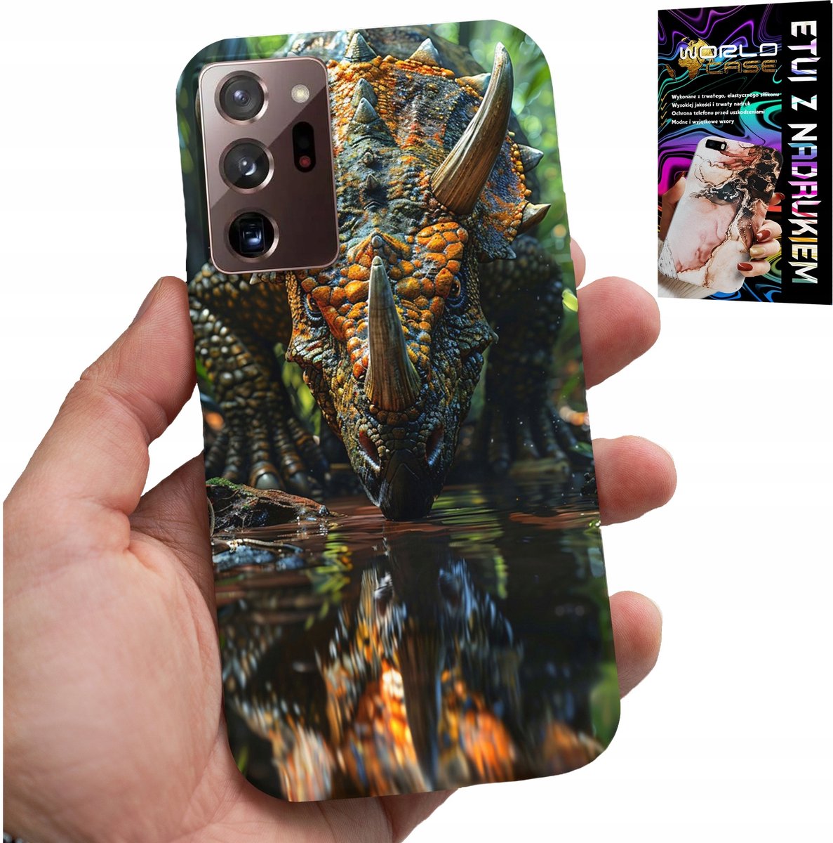 HOESJE VOOR SAMSUNG NOTE 20 ULTRA - DINO DINOSAUR TRICERATOPS HOESJE