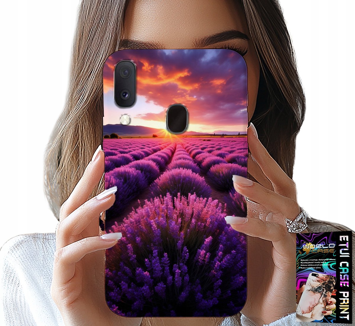 HOESJE VOOR SAMSUNG GALAXY A40 - LAVENDELVELD, PRACHTIGE LANDSCHAPPEN, PATRONEN