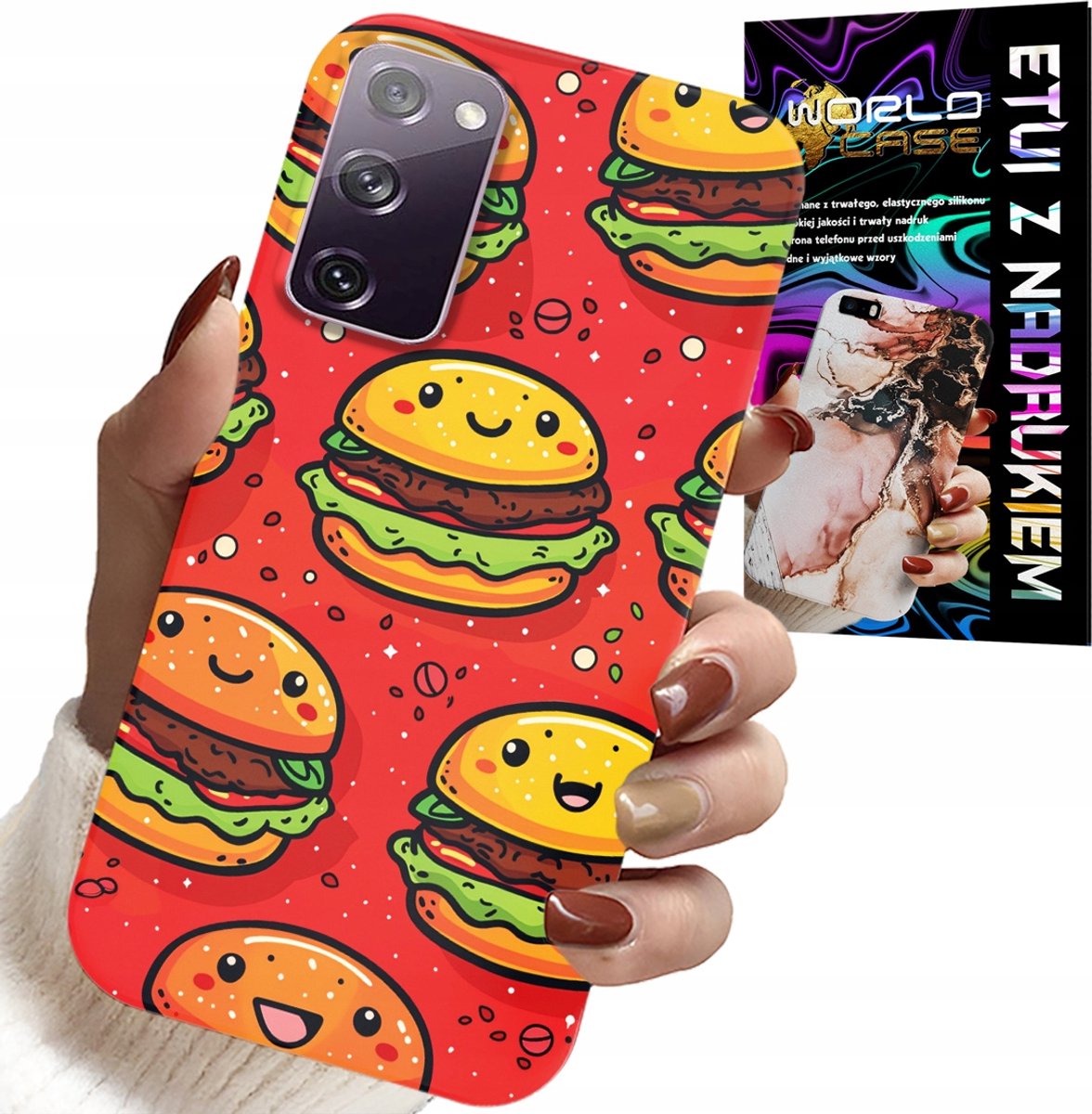 HOESJE VOOR SAMSUNG GALAXY S20 LITE - LEUKE HOES MET LACHENDE BURGERS
