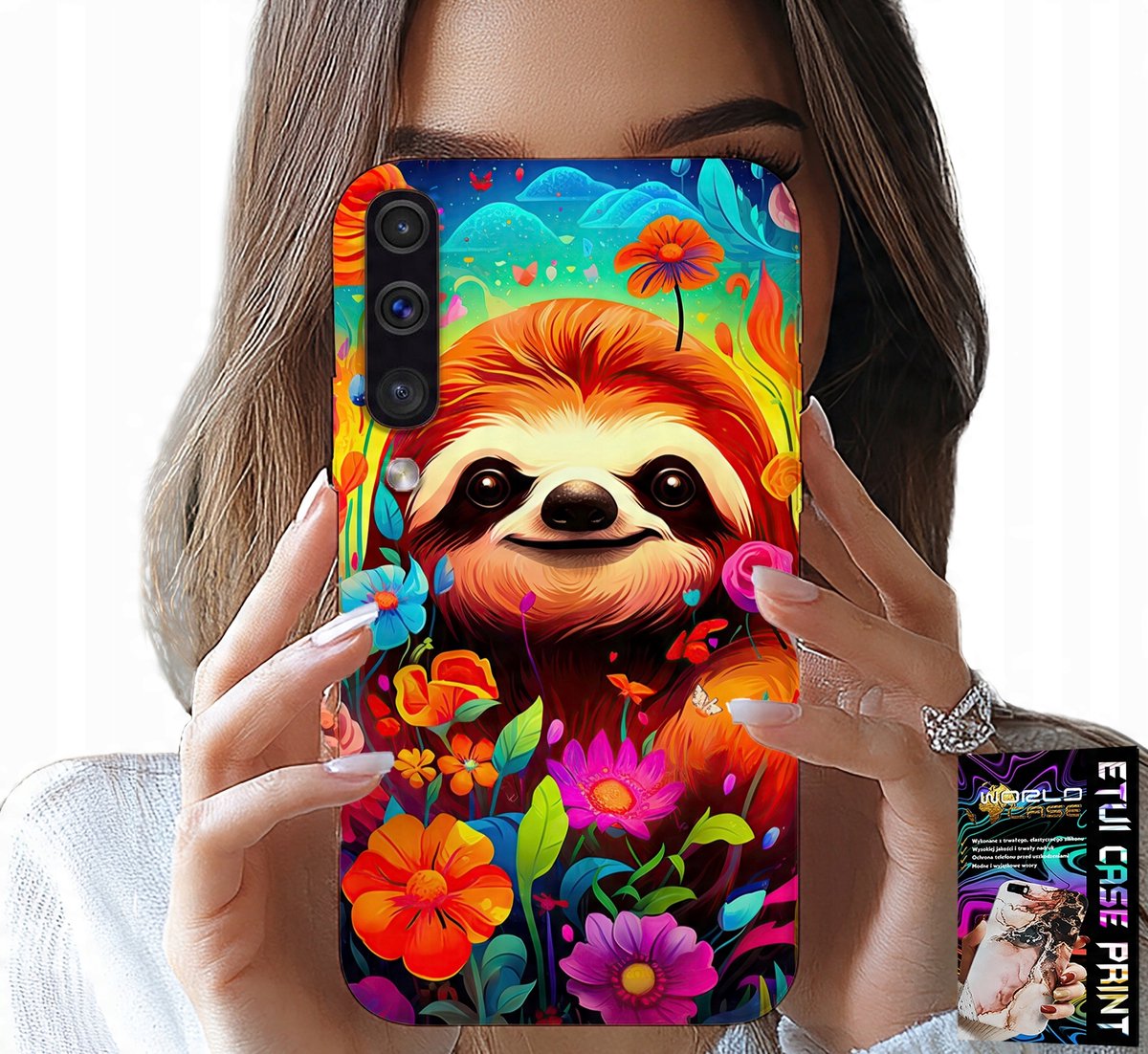 HOESJE VOOR SAMSUNG A50 / A30S - KLEURRIJKE KOALA-DIERENPATRONEN + GLAS