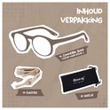 Inhoud verpakking: zonnebril, elastiek en hoesje.