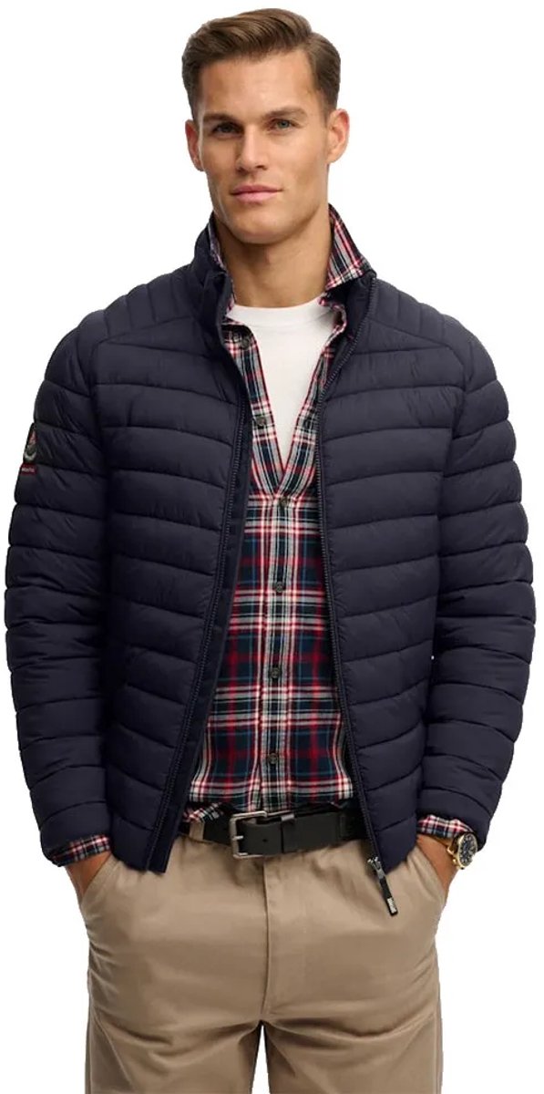 Superdry Fuji Lite Gewatteerde Jas Heren Gewatteerde jassen Marineblauw