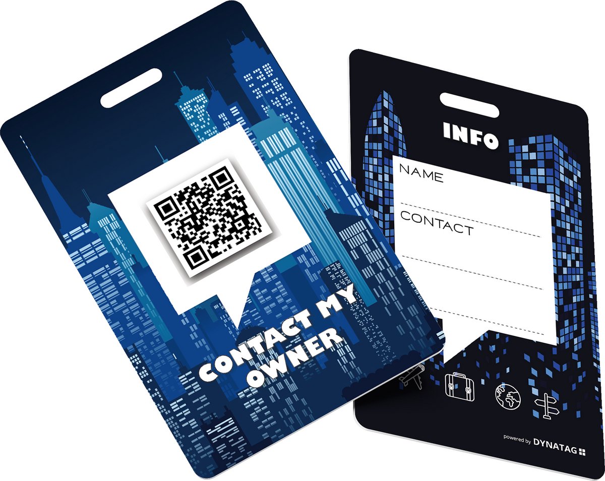 DynaTag Bagagelabel Kofferlabel met QR-code - City Night