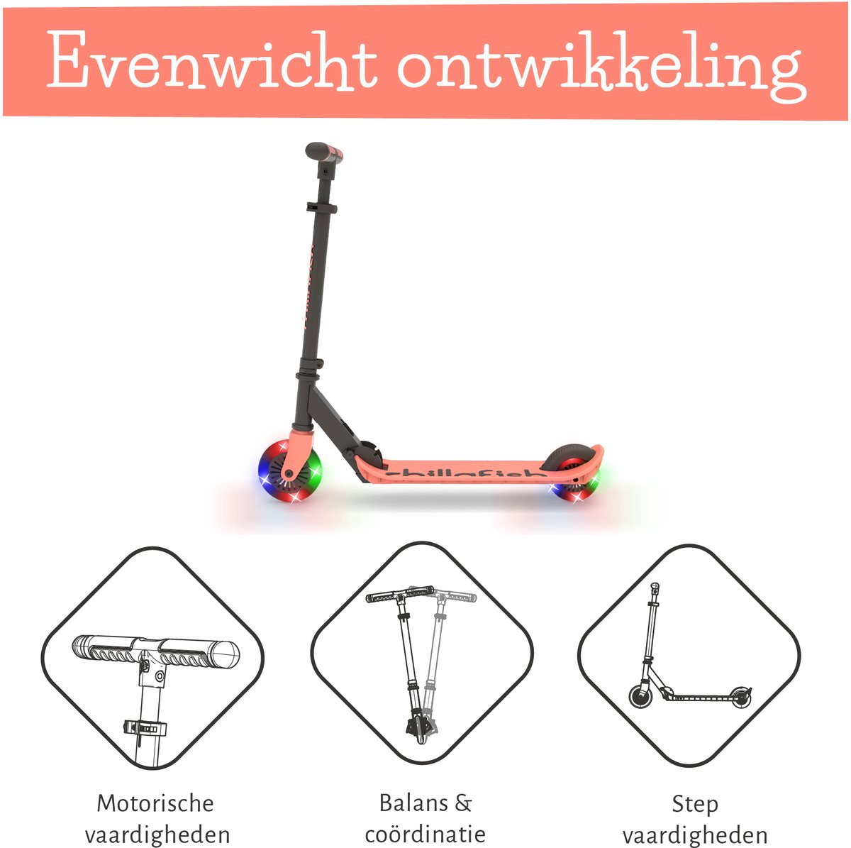 Chillafish Kinderstep Roze - Opvouwbaar met LED wielen (5+) thumbnail 5
