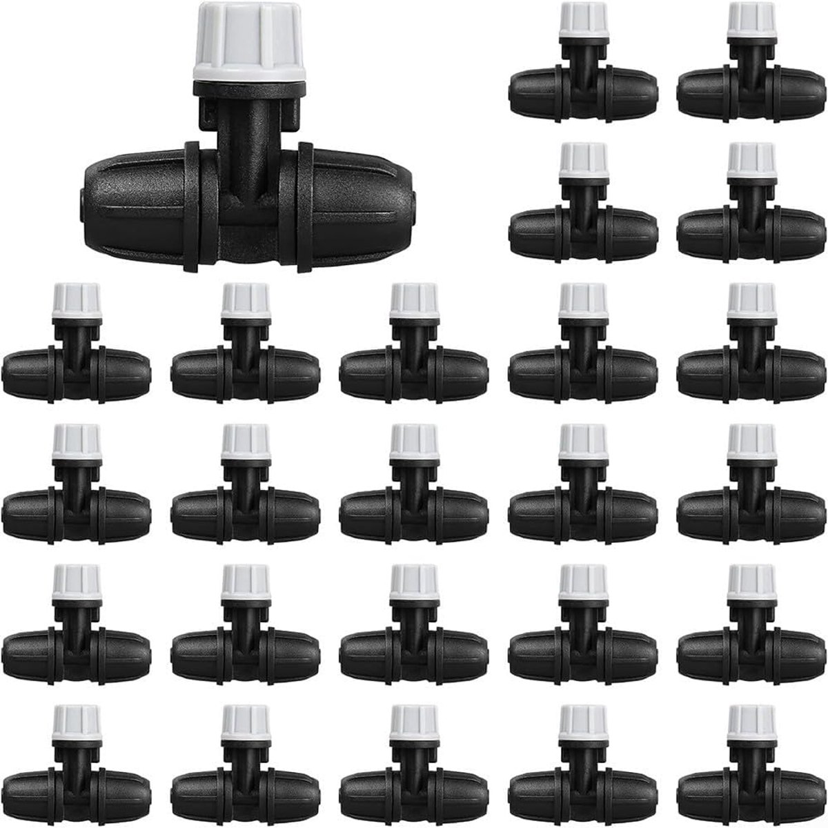 30 Stuks - druppelirrigatiedruppelaars -waterdruppelaar -druppelirrigatiesysteem -druppel irrigatie -sproeier -sproeier drukspuit -sproeier tuin - automatische tuinbesproei - druppelaars verstelbaar irrigatie - 4mm - Grijs