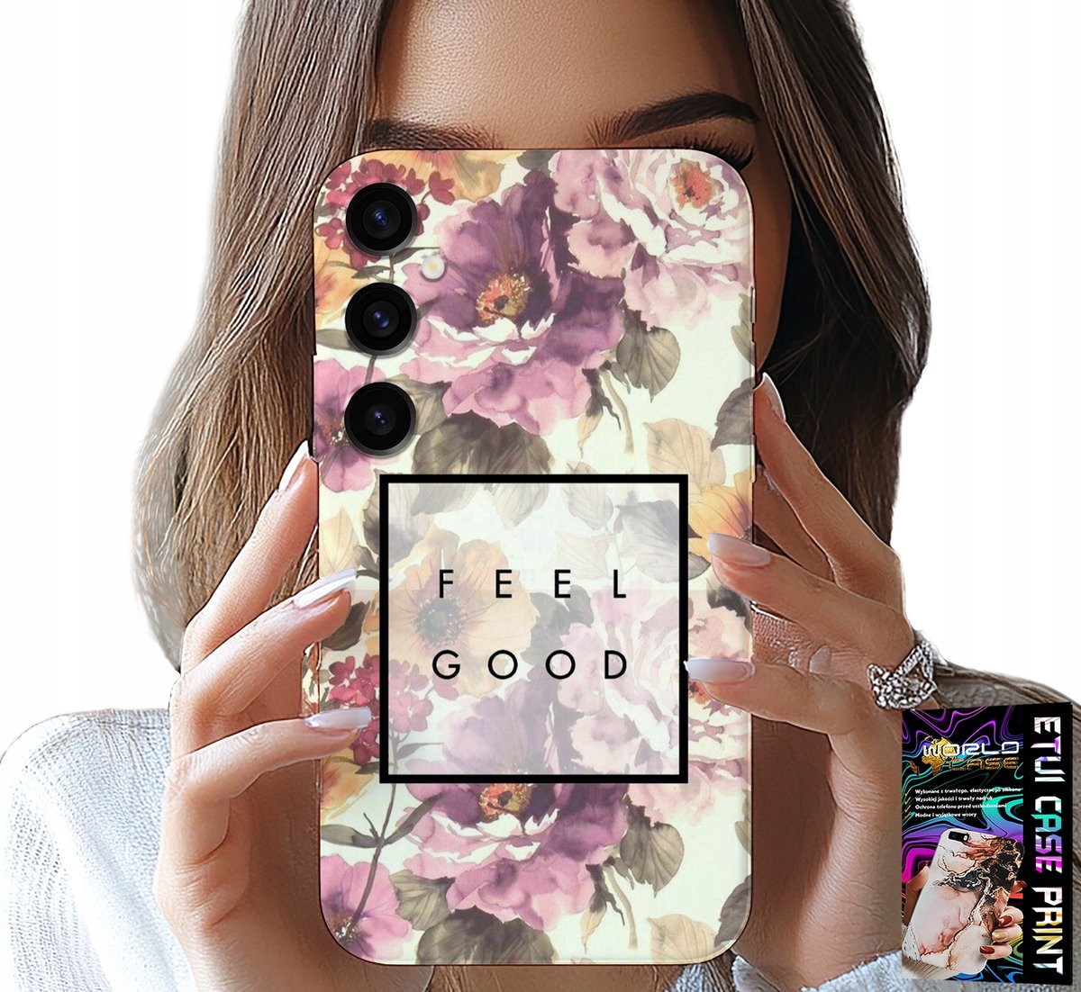 HOESJE VOOR SAMSUNG GALAXY S25 PLUS - BLOEMENPATROON, MODIEUS VOOR DAMES + BRIL