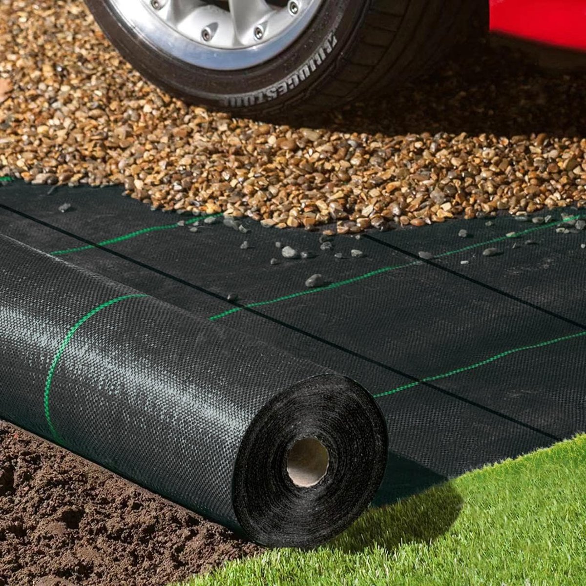 Onkruidbarrière Tuin - Landschap Stof - Onkruid Vrij Houden - Heavy Duty Geweven - 6 x 330 ft - Zwart