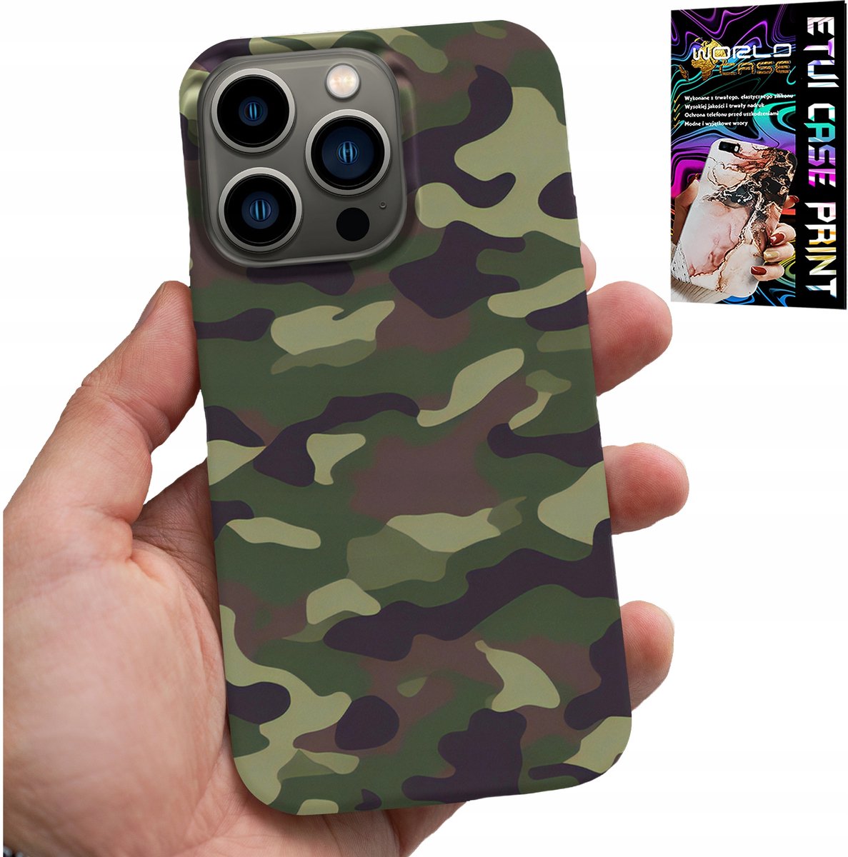 HOESJE VOOR IPHONE 15 PRO - CAMOUFLAGE, MILITAIRE KLEUREN MILITARIAFAN CASE