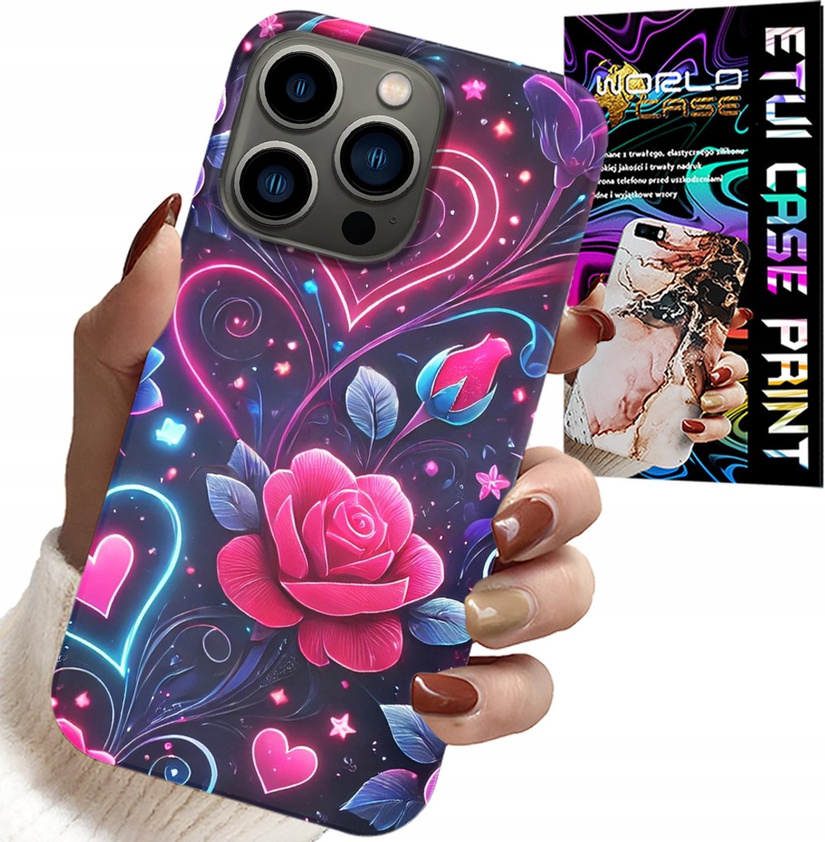 HOESJE VOOR IPHONE 15 PRO - HART, ROOS, TIENER HOESJE + GLAS