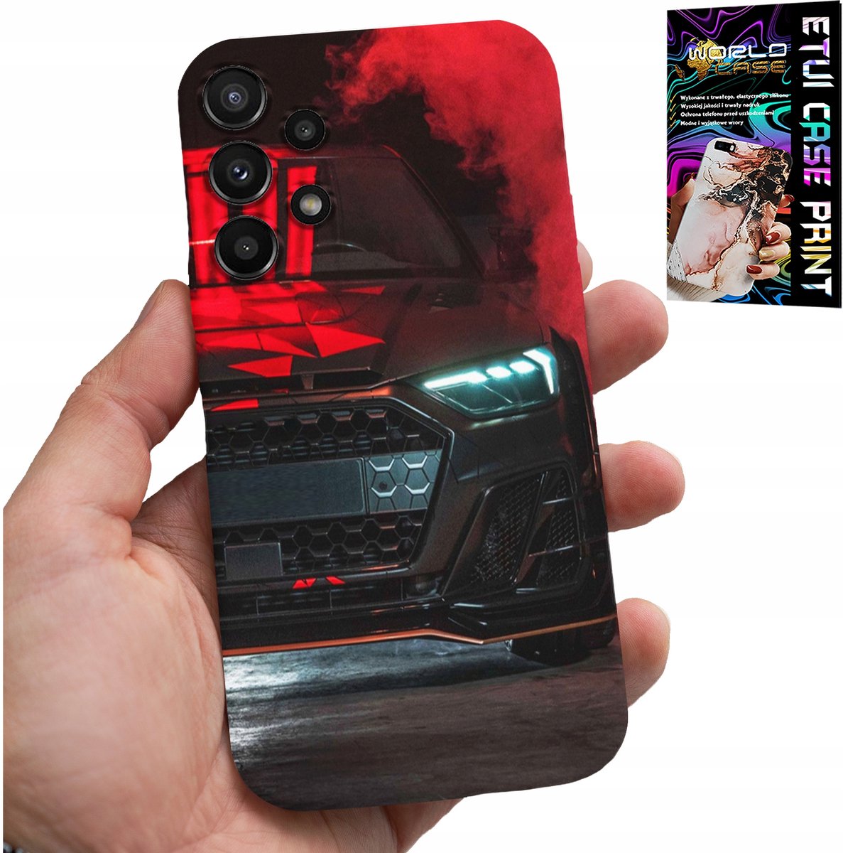 HOESJE VOOR SAMSUNG GALAXY A13 4G - SPORTWAGENS, AUTOVENTILATOR + GLAS