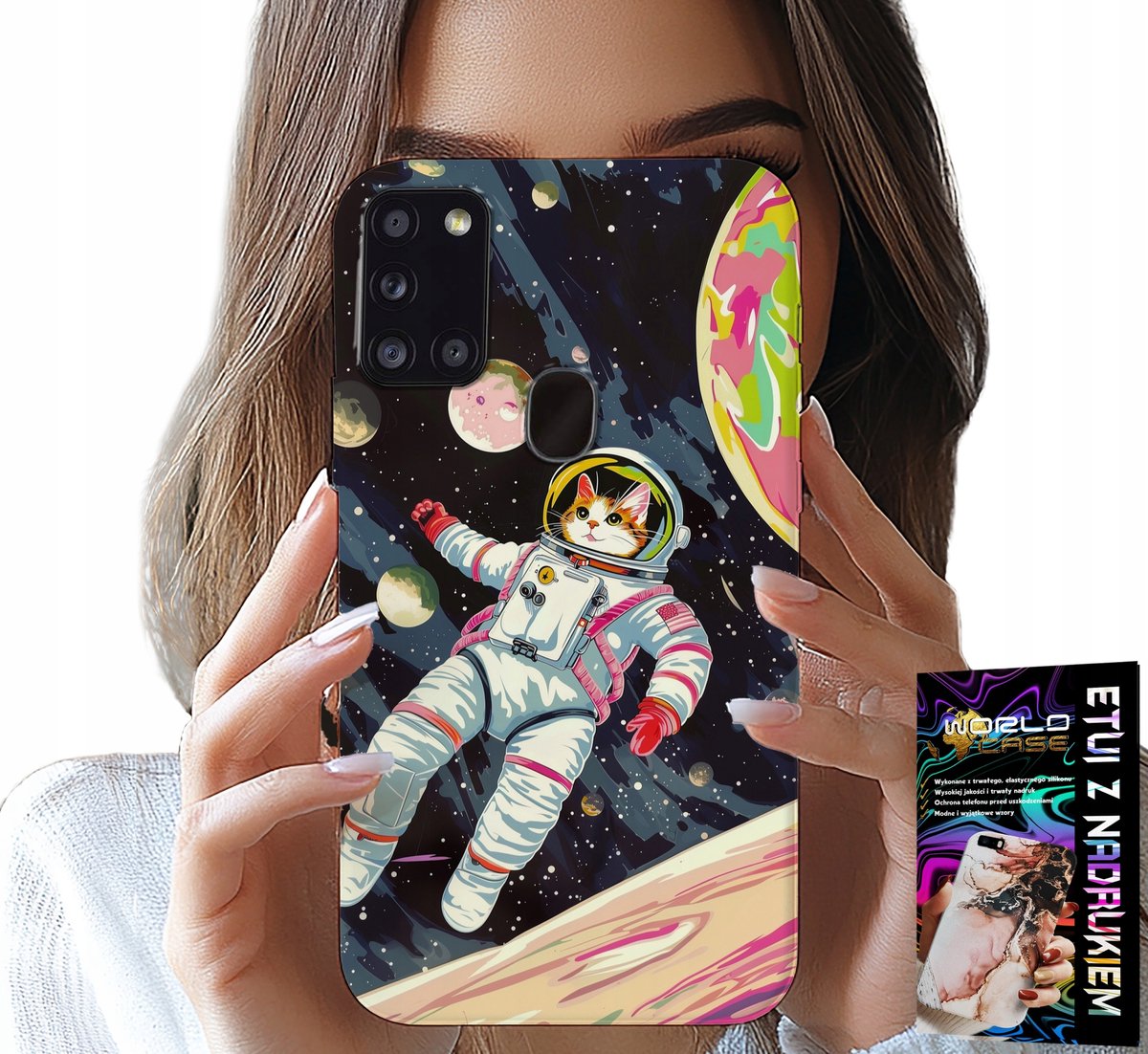 HOESJE VOOR SAMSUNG GALAXY A21S - KAT-ASTRONAUT-RUIMTEKATS