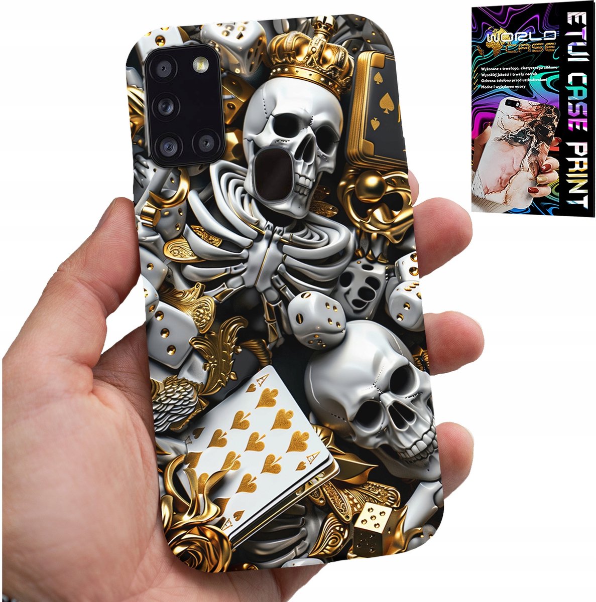 HOESJE VOOR SAMSUNG GALAXY A21S - KING POKER DICE ACE DESIGNS VOOR MANNEN