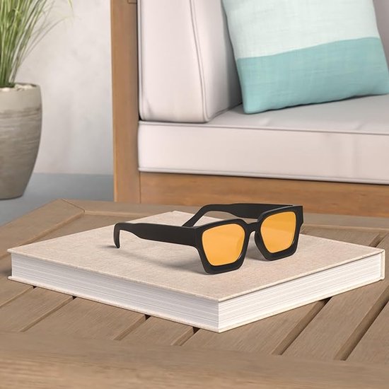 Zwarte Zonnebril - Oranje Glazen - 2 Stuks - Unisex - Festival Bril - Koningsdag zonnebril - Koningsdag Bril - Trendy Zonnebril - Nederlands Elftal - WK 2026 van Merkloos — afbeelding 3