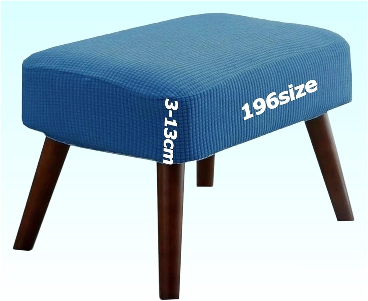 Voetenbank Overtrek - Poef Beschermer - Meubels Beschermen - Elastische Pasvorm - 90 x 90 cm