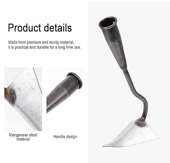 Driehoekige Tuinhak van 31,5 inch - Licht en Praktisch Gereedschap voor Graven, Wieden en Grondbewerking - Duurzaam Accessoire voor Thuistuinen — afbeelding 2