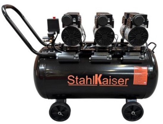 Stahlkaiser stille Olievrije Compressor 100 L 8 Bar — afbeelding 2