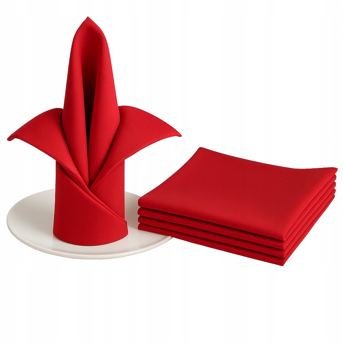 Merkloos Serie - Banketservet - 50x50cm - Czerwony - Polyester 180g