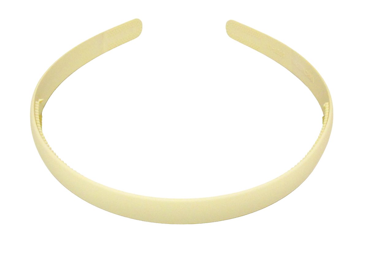 Diadeem siliconen smal crèmekleur