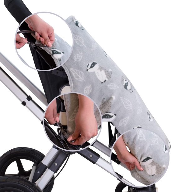 Baby Voetenzak - Wiegdeken Kinderwagen - Warm en Droog - Oeko-Tex 100 Certificaat - 400 Gram - BADGER — afbeelding 3