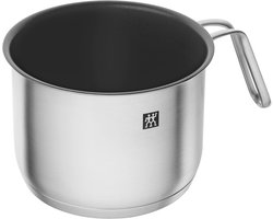 Melkpan Gecoat - Steelpan Klein - Koken Melk - Antiaanbaklaag - 14 cm - Zilver