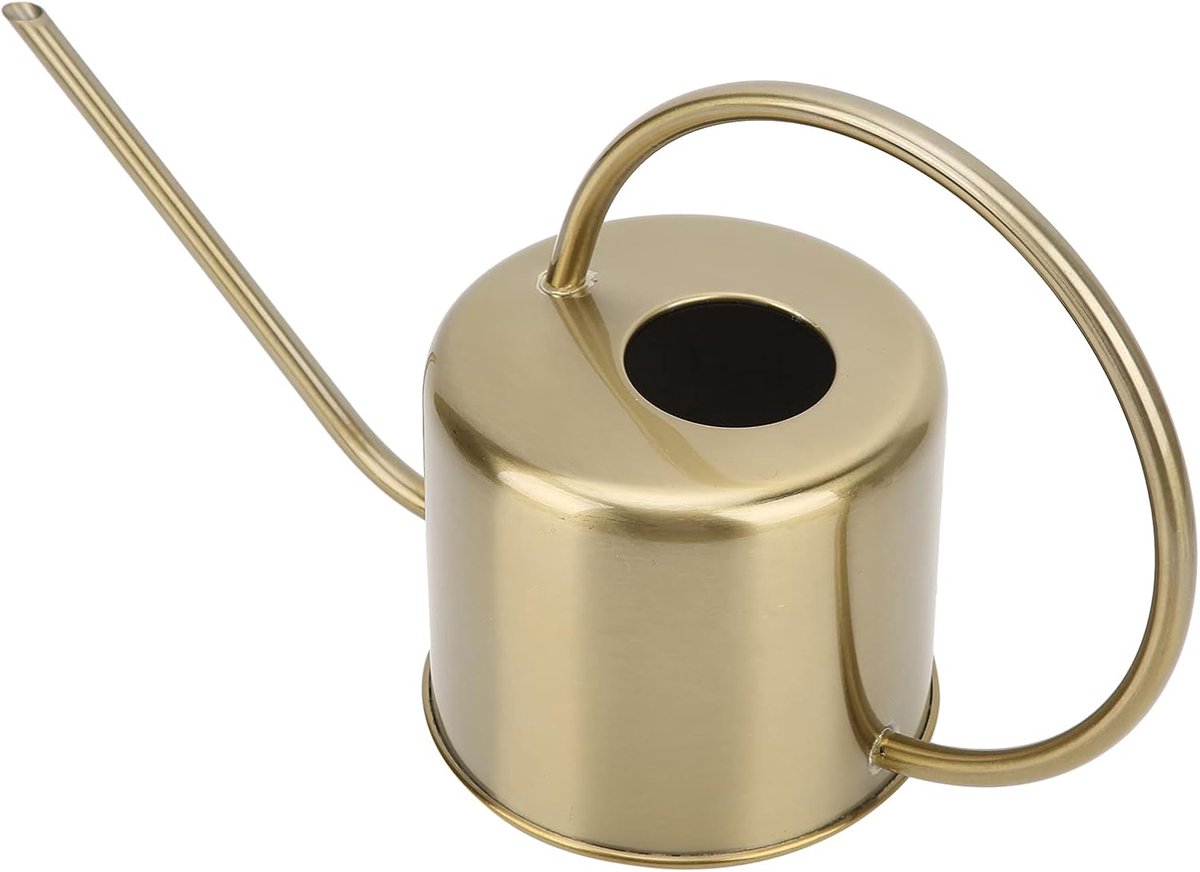 Metalen Gieter - Lange Mond Gieter - Planten Water Geven - Decoratief Ornament - 1300ml Capaciteit - Messing Look