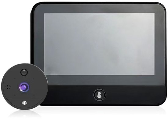 Draadloze videodeurbelcamera met HD 1080P-video, tweerichtingsaudio, 120°-hoek, 4,3-inch scherm, IPX54 waterdicht voor buiten van Merkloos — afbeelding 5