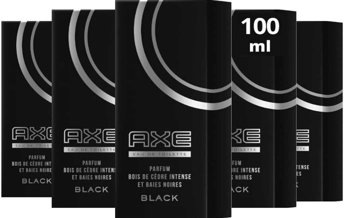 AXE Eau de Toilette Black - 5 x 100 ml Voordeelverpakking