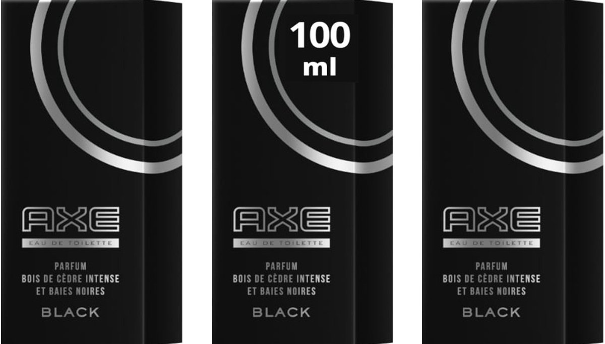AXE Eau de Toilette Black - 3 x 100 ml Voordeelverpakking