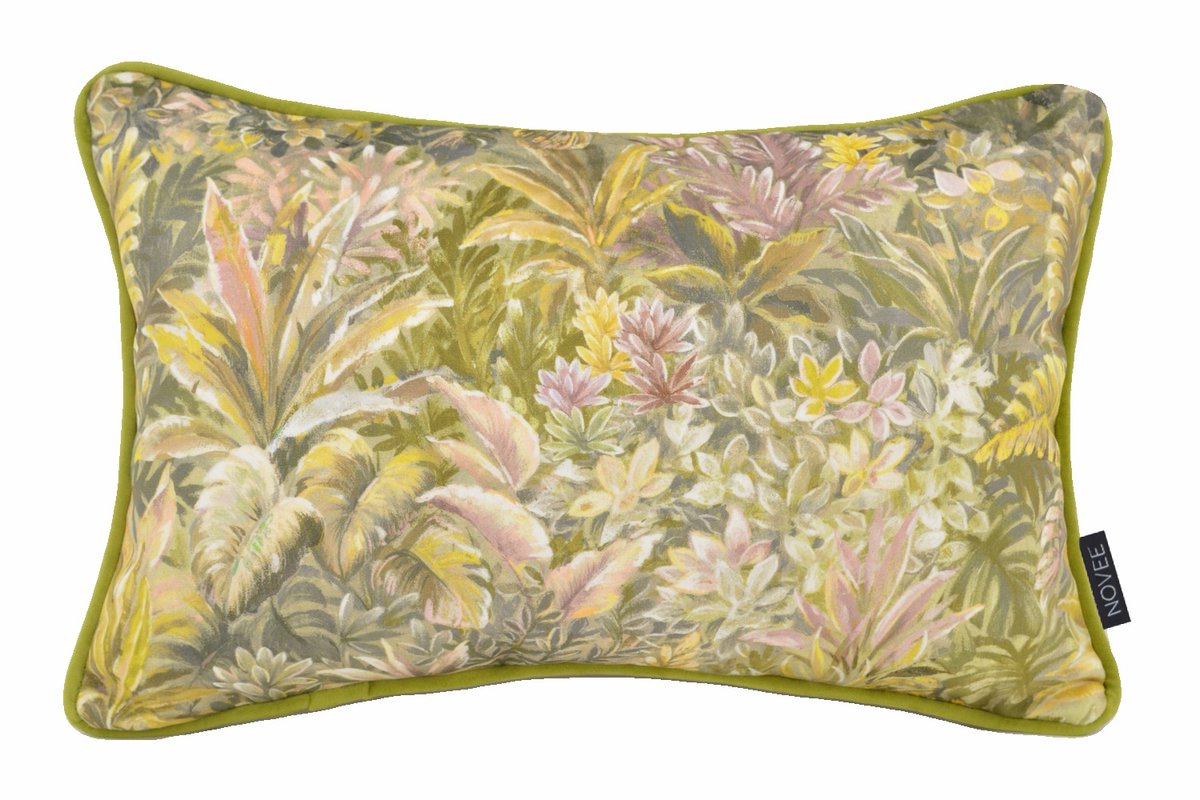 NOVÉE Velvet Jungle Green Kussenhoes | 30x50 cm | Velvet/Polyester