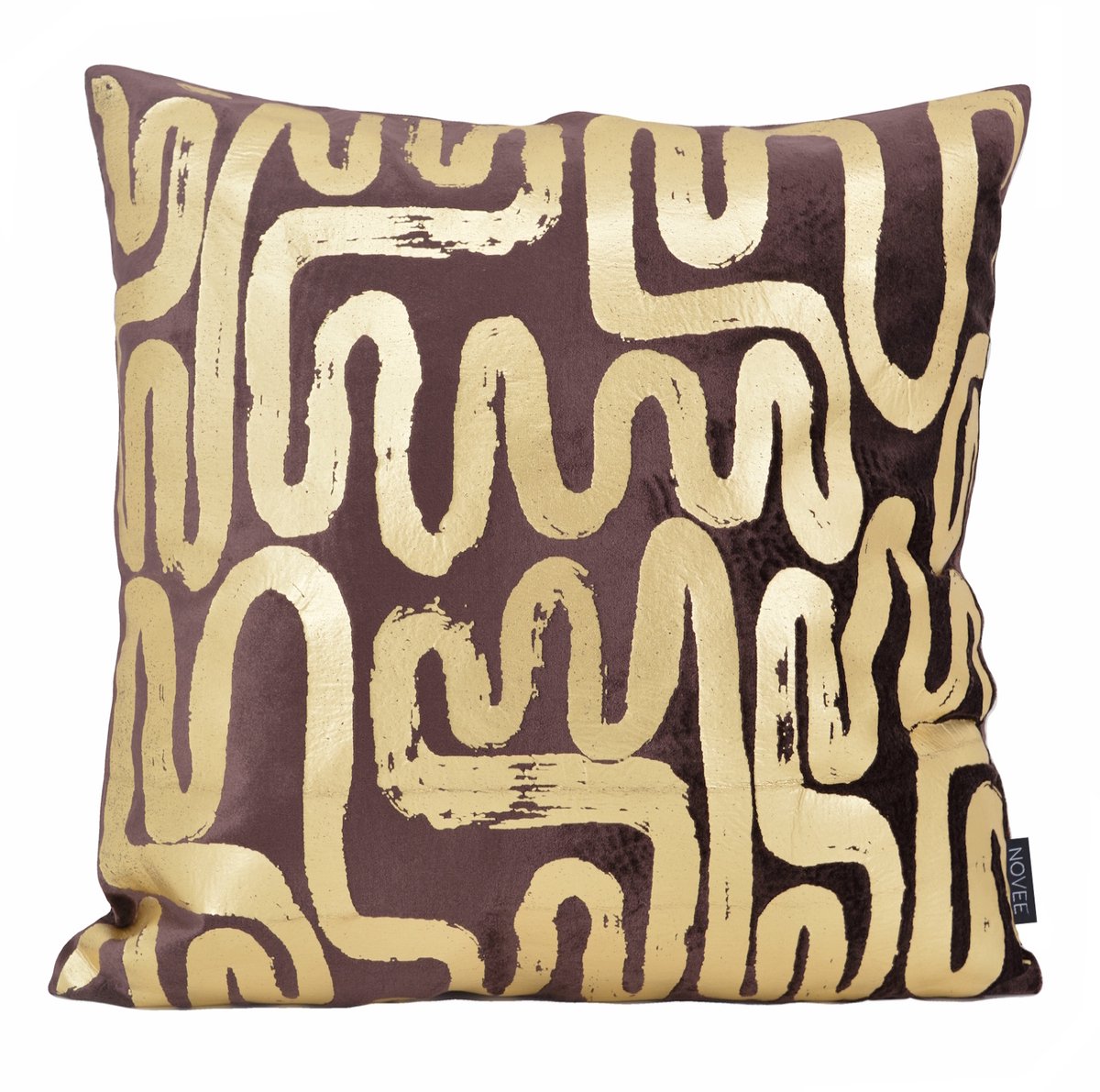 NOVÉE Sierkussen Naja Bruin | 45 x 45 cm | Velvet/Viscose