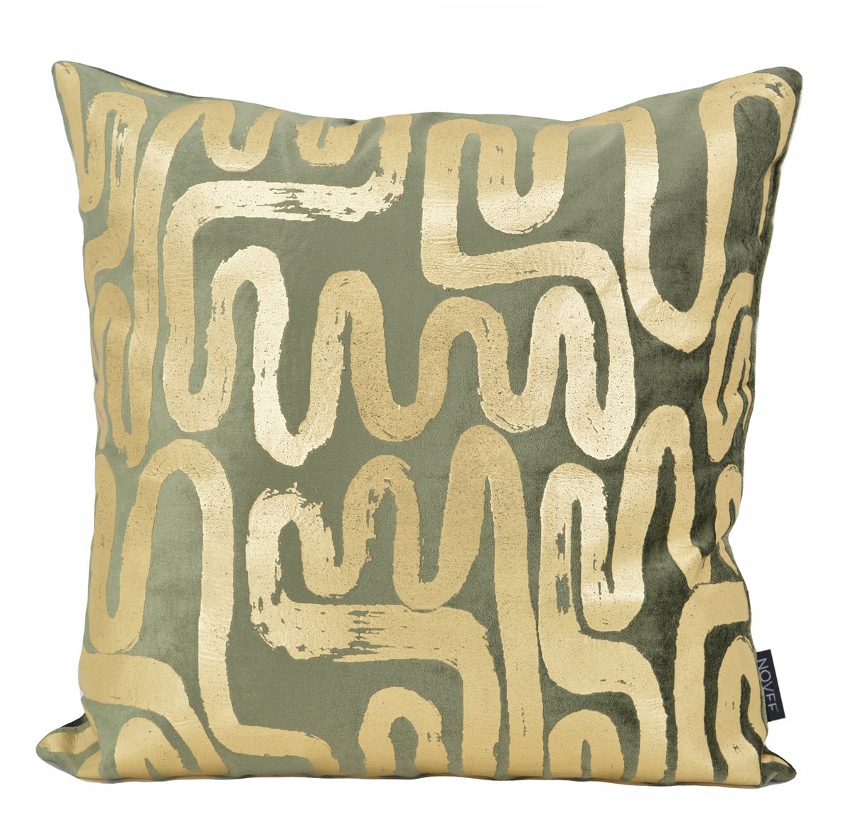 NOVÉE Sierkussen Naja Groen | 45 x 45 cm | Velvet/Viscose