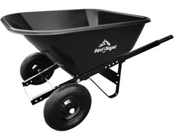 Equiroyal - ergonomische kruiwagen 220 liter - Zwart - Kiepfunctie