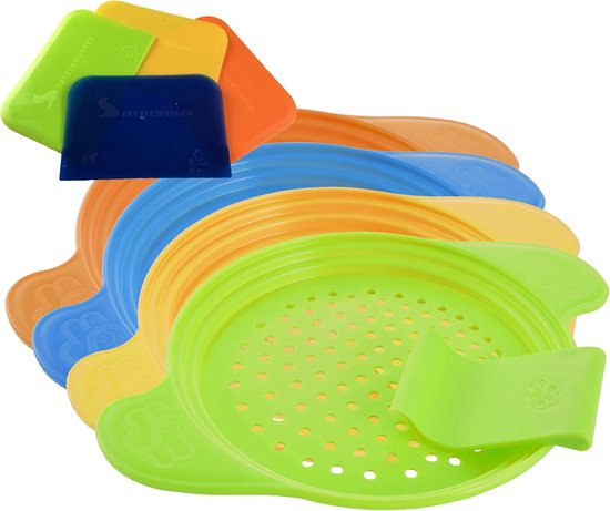 Spätzlerasp met schraper - Deegmaker - Italiaanse pasta - Speciale schraper - 4 deegkaarten - Oranje — afbeelding 2