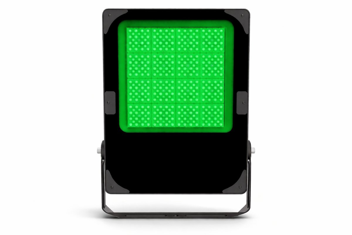 LED Bouwlamp Groen 200W - IP65 Waterdicht - Buiten Schijnwerper - Beveiligingsverlichting Tuin & Bouwplaats - LTH Lights