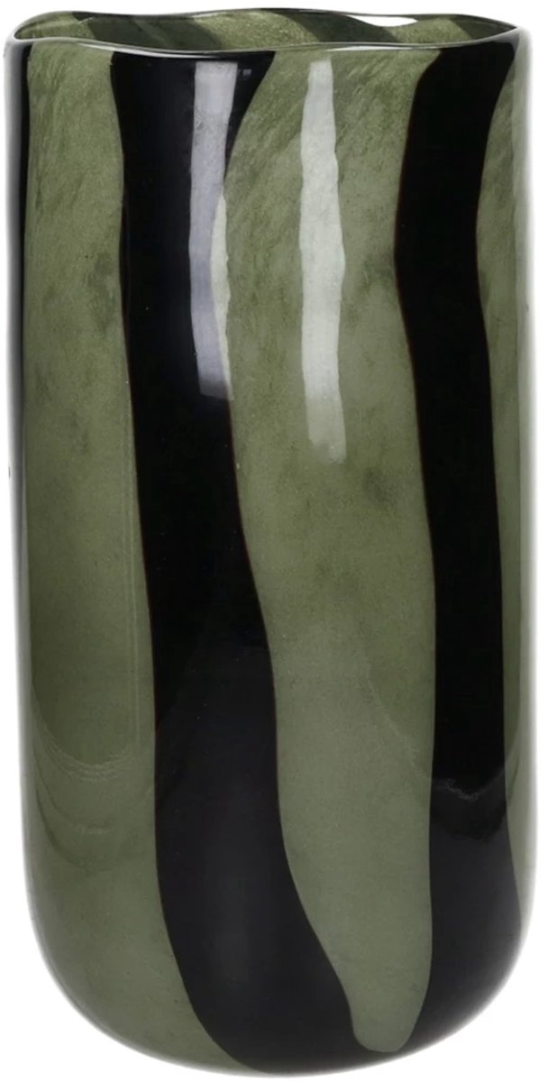 Pomax Cannes vaas / windlicht D19cm H37cm kaki
