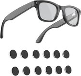 Namajunas - 12 stuks LED-lichtblokkerende stickers - Geschikt voor Ray-Ban Meta Wayfarer/Skyler/Headliner/Oakley Meta HSTN - Smart Bril Accessoires - Verduisterende LED-afdekkingen - Herplakbare privacy sticker - Smart glasses accessoires