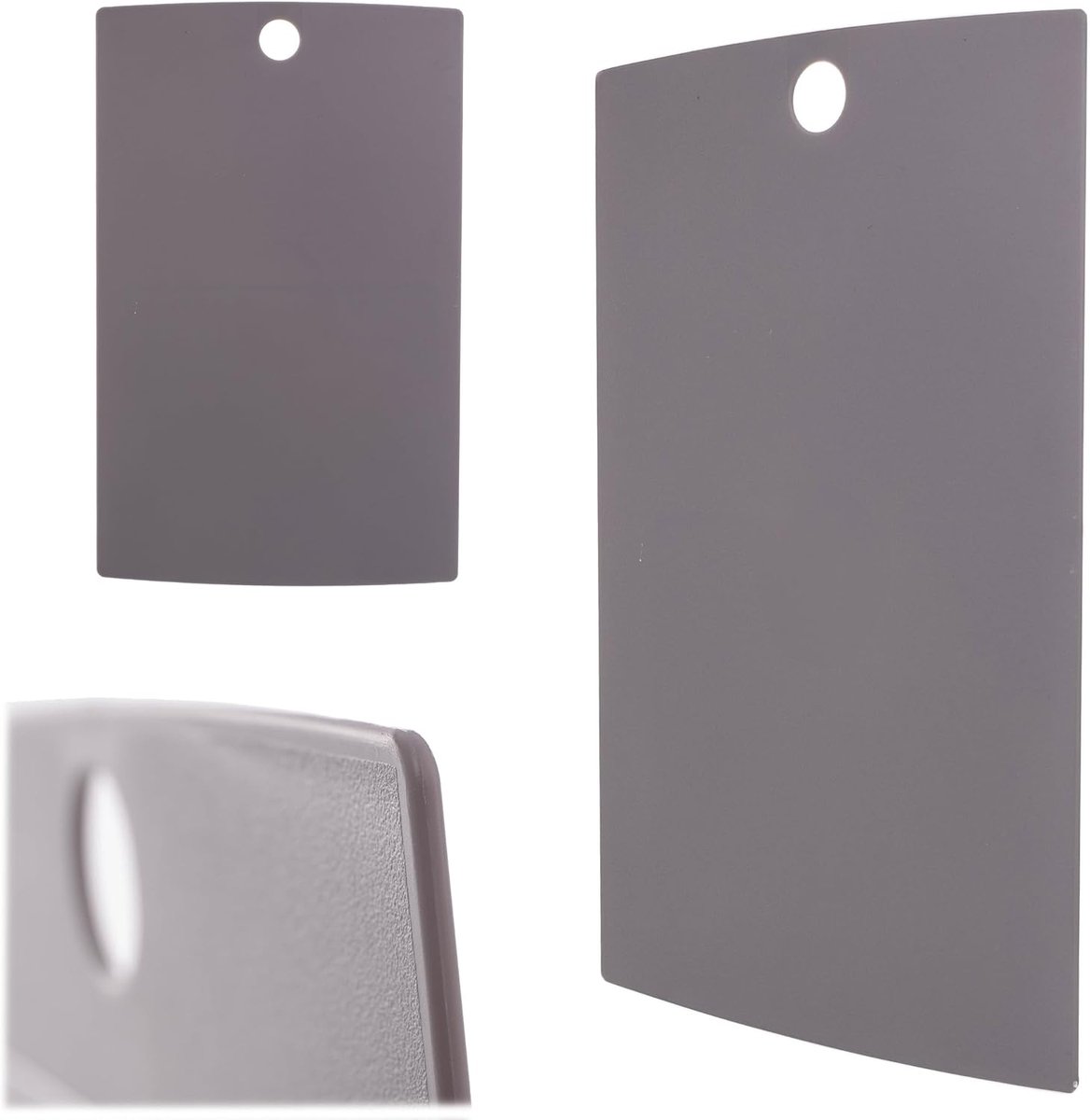 Keuken snijplank - Plank kunststof - Voedsel bereiden - Slimme sapgroeven - 385 x 24 cm - Grijs