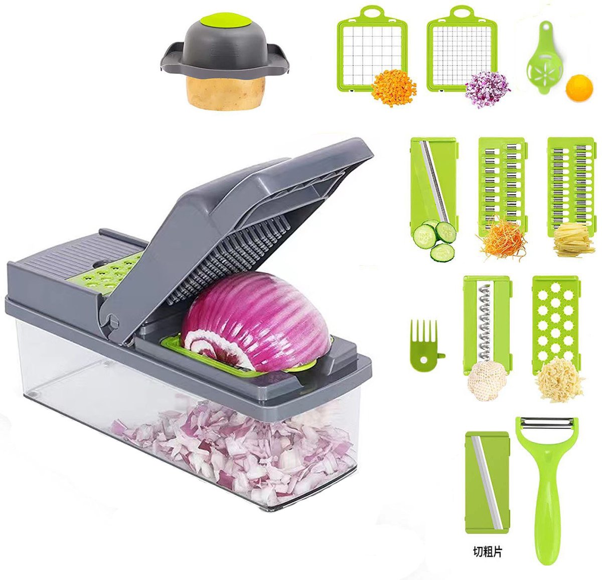 Killogood Groentensnijmachine 12-in-1 – multifunctioneel keukenhulpje
