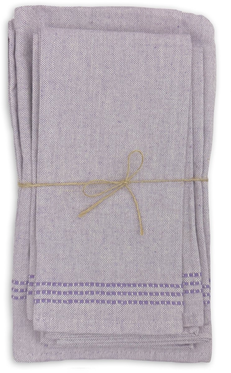 Lantara Tafellaken met servetten Table for 2 - Lila Lavender - Recycled katoen - CADEAUTIP - Pasen - Dag van de Zorg - Juffendag