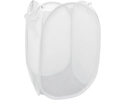 Gerimport Wasmand flexibel/opvouwbaar - wit - kunststof - 30 x 30 x 50 cm - 55 liter