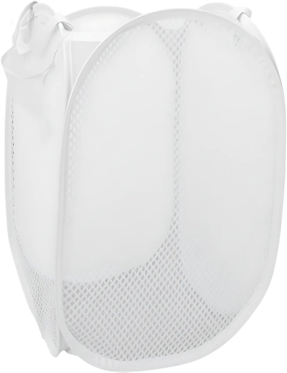 Gerimport Wasmand flexibel/opvouwbaar - wit - kunststof - 30 x 30 x 50 cm - 55 liter