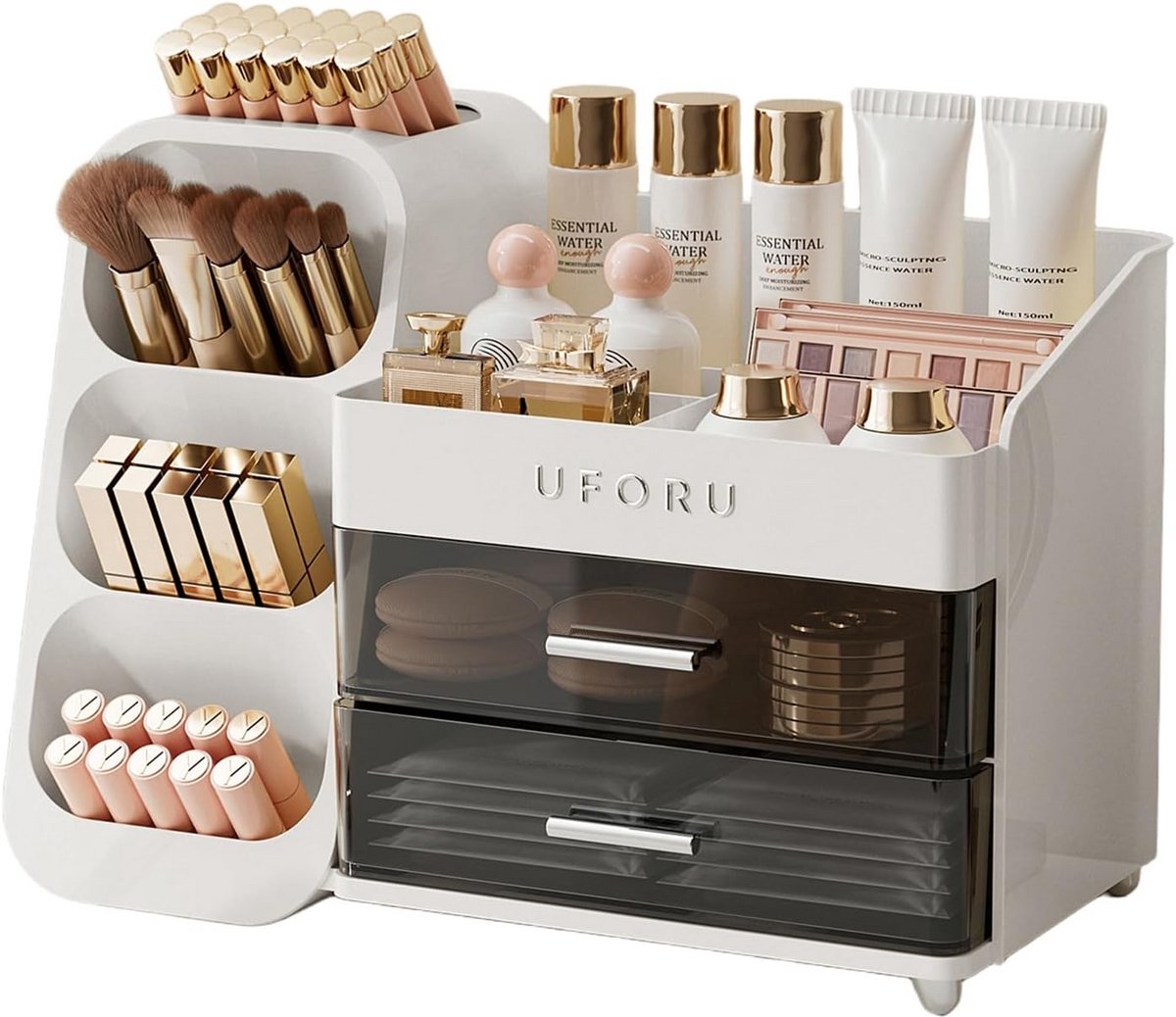 Make-up organizer met lades in wit