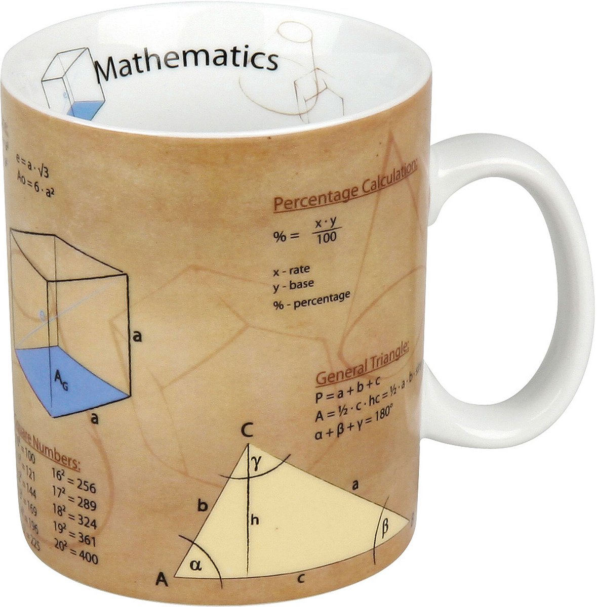 Könitz Math mok Engels, mok, beker, koffiemok, porselein, 460 ml, 11 1 330 2063