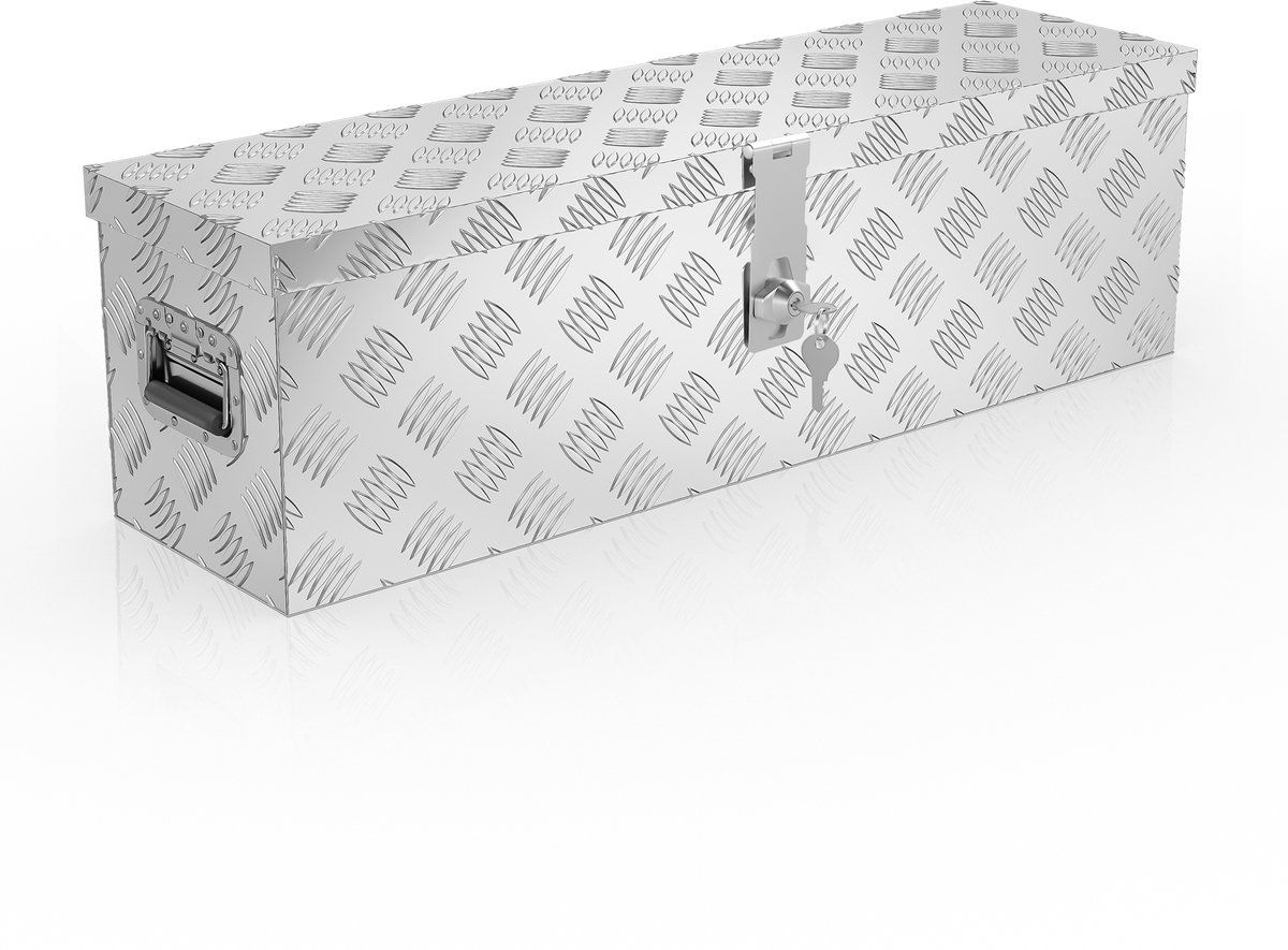 Aufun aluminium transportkist – gereedschapskist – met slot – waterdicht – 800 x 220 x 225 mm – zilver