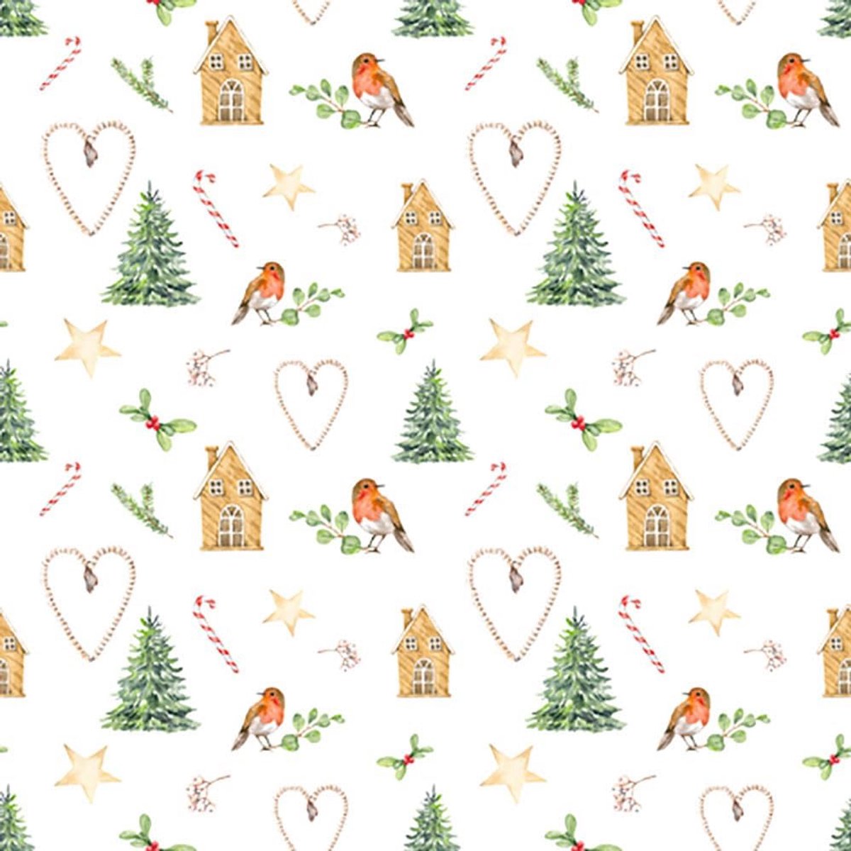 Luxe Kerstservetten Wit Scandinavisch Design - Dik & Sterk 3-laags Feestservetten