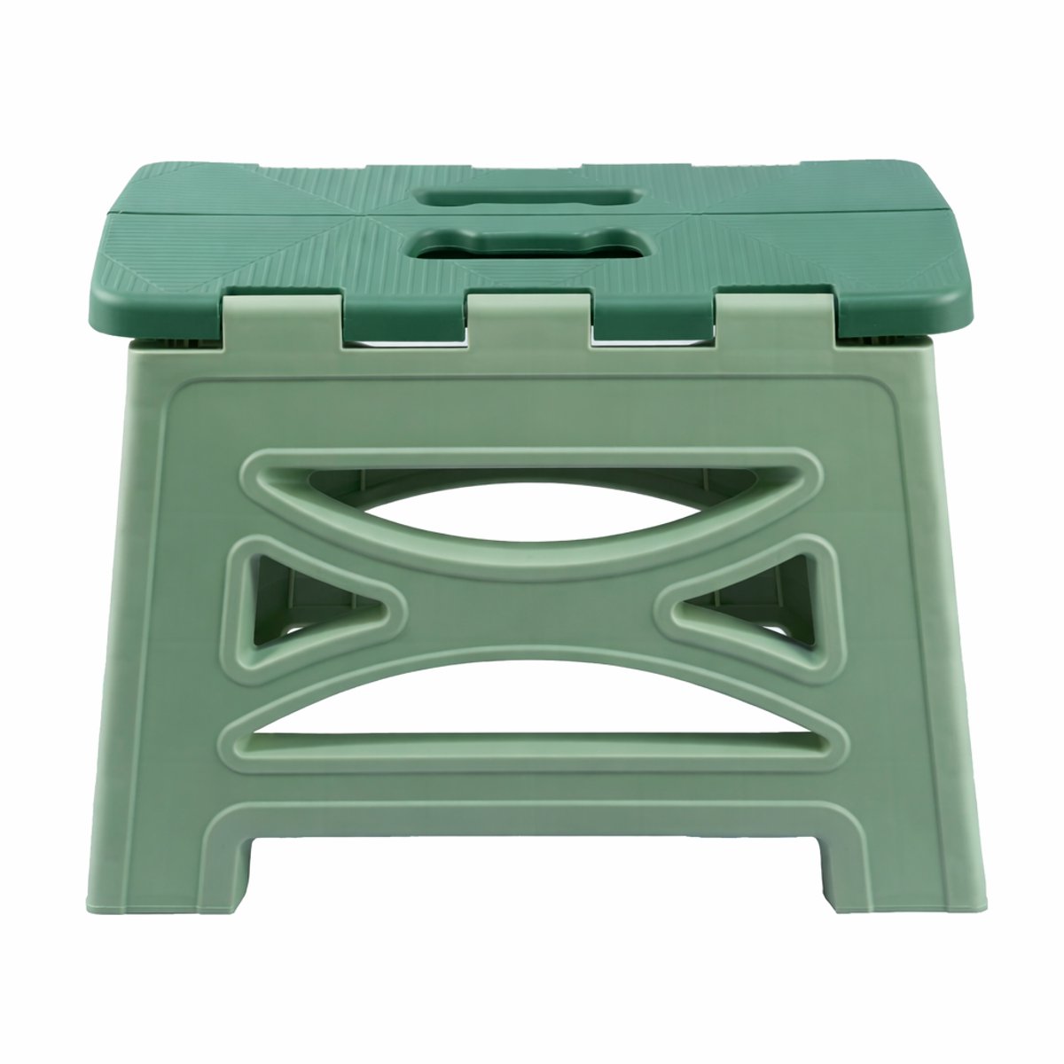 BOECK - Inklapbare Opstapkruk Groen – Stevig Plastic Trappetje met Anti-Slip – Draagbaar Opstapje voor Keuken, Badkamer & Huis