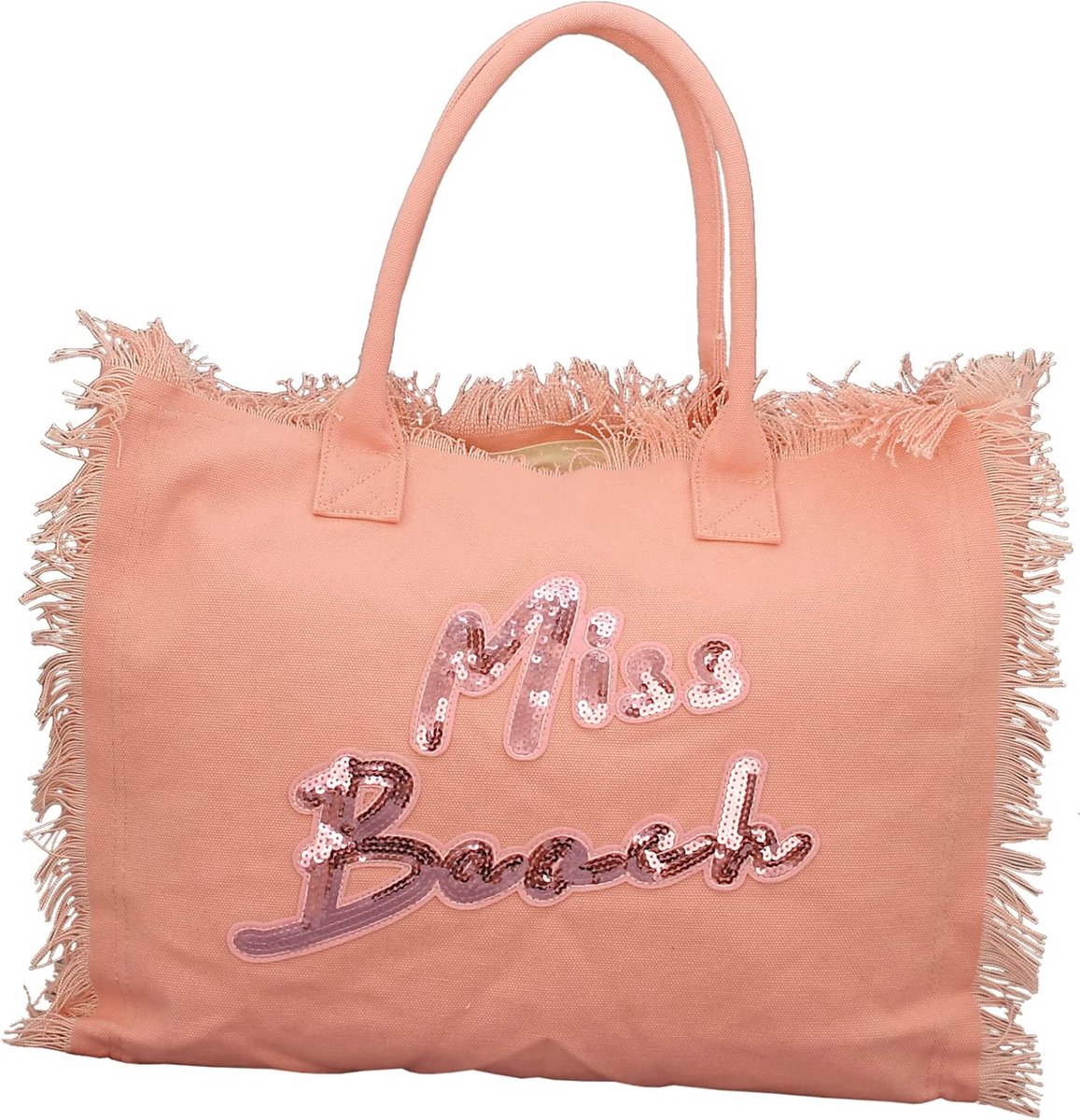Grote Canvas Strandtas met Ritssluiting - Strandtas, Shopper en Picknicktas