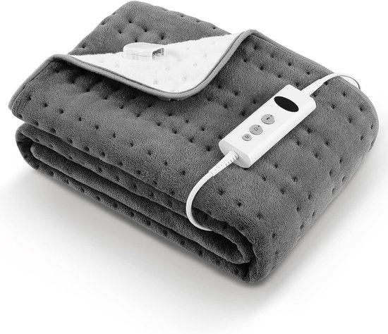 Aurixi® Elektrische Onderdeken 1 Persoons Grijs 150x80 cm - Aurixi® - €109,95