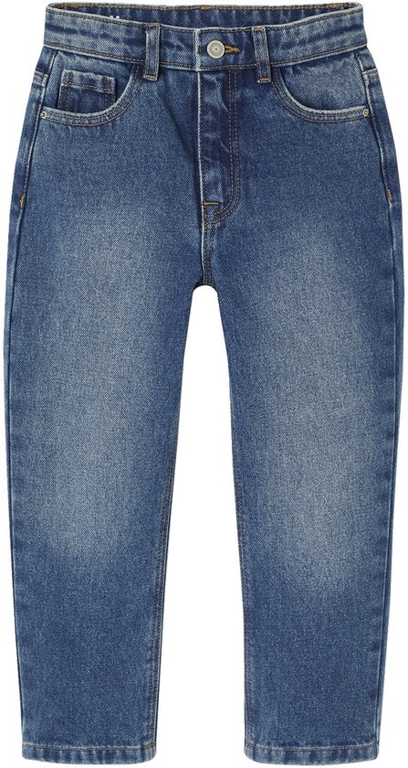 Mom jeans voor meisjes middenblauw