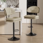 Hawthyhome - Landelijke Serie-Set van 2-techno stof-Verstelbar Draaibaar Ergonomisch-Beige-Veelzijdig Stijlvol